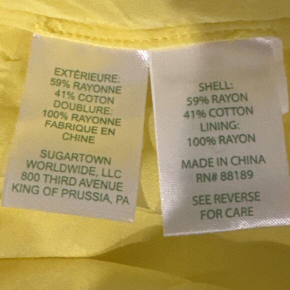 Lilly Pulitzer Indira Size L Swing Dress Lilly’s Lemon Eyelet Cotton Blend - Picture 15 of 16